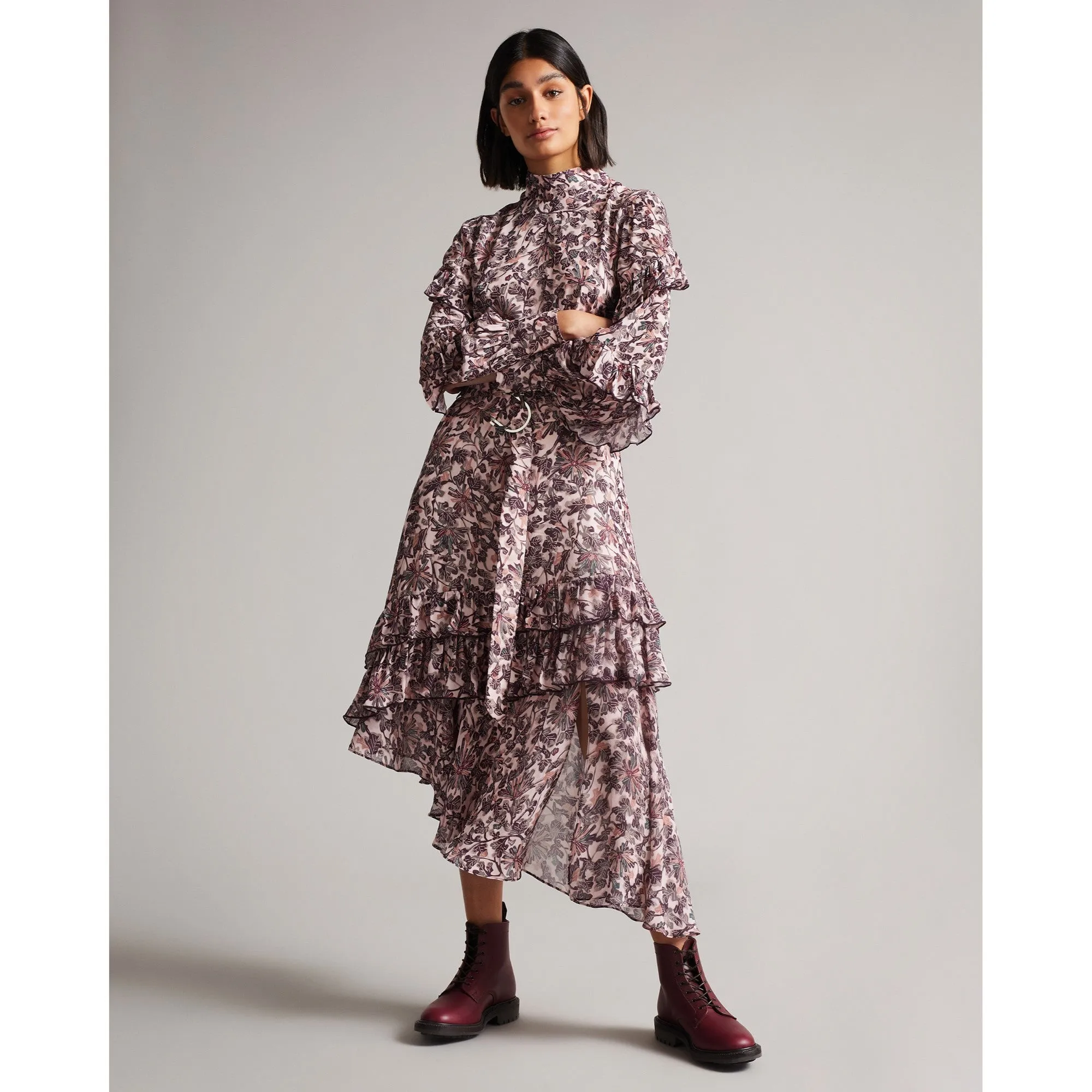 Women Wmd-Alvvaa-Gathered Layered Dress - Pink