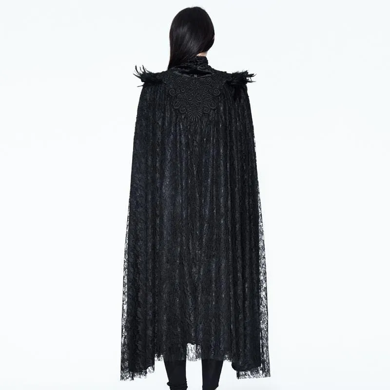 Women's Vintage Goth Lace Cape