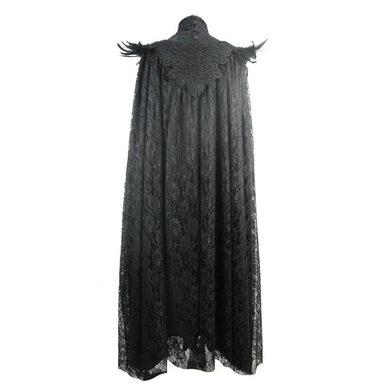 Women's Vintage Goth Lace Cape