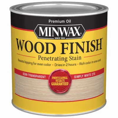 Wood Finish Semi-Transparent HALF PINT - SIMPLY WHITE