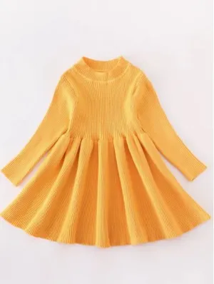Yellow Sweater Dress