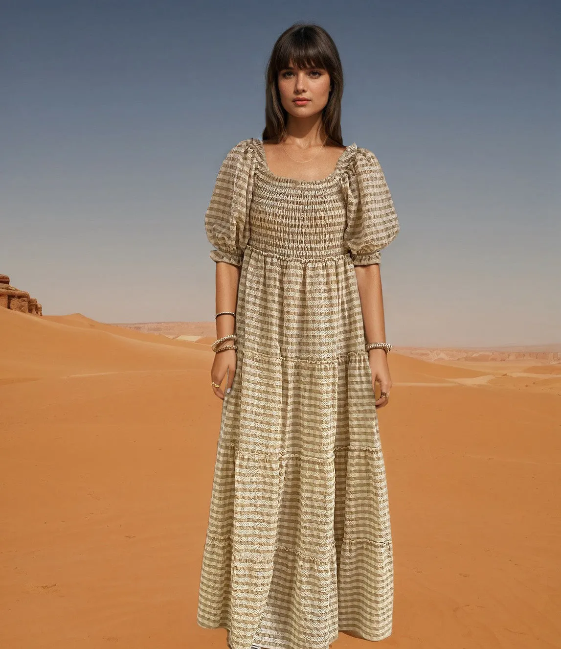 Yua Dress - Beige